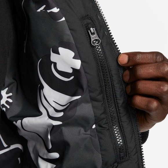 Nike LeBron Men's Down Fill Hooded Basketball Jacket Black XLarge DQ6140-010 NEW - Picture 5 of 7